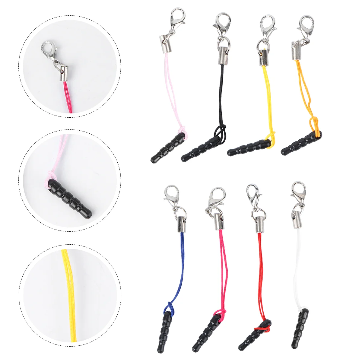 15pcs Charm Straps with Dust Plugs and Lobster Clasps Cellphone Decorative Lanyards DIY Accessories (Assorted Colors)
15pcs Charm Straps with Dust Plugs and Lobster Clasps Cellphone Decorative Lanyards DIY Accessories (Assorted Colors)
