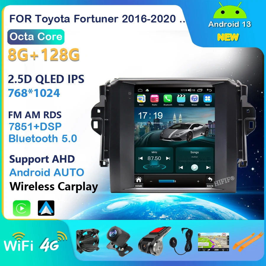 Автомобильный видеоплеер Android 13 для Toyota Fortuner 2015 - 2018 IPS 8-ядерный автомобильный радиоприемник GPS-навигатор BT DSP RDS без DVD 2Din
Автомобильный видеоплеер Android 13 для Toyota Fortuner 2015 - 2018 IPS 8-ядерный автомобильный радиоприемник GPS-навигатор BT DSP RDS без DVD 2Din