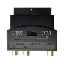 SCART Adaptor AV Block To 3 RCA Phono Composite S-Video With In/Out Switch Scart to SVHS Adapter for Video DVD Recorder
SCART Adaptor AV Block To 3 RCA Phono Composite S-Video With In/Out Switch Scart to SVHS Adapter for Video DVD Recorder