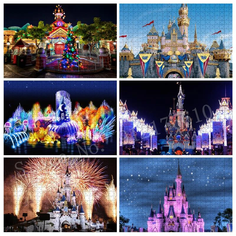 Walt Disneyland Castle Jigsaw Puzzle 300/500/1000 Christmas Neon Lights Puzzles Crafts Decompression Gift Educational Game Toys
Walt Disneyland Castle Jigsaw Puzzle 300/500/1000 Christmas Neon Lights Puzzles Crafts Decompression Gift Educational Game Toys