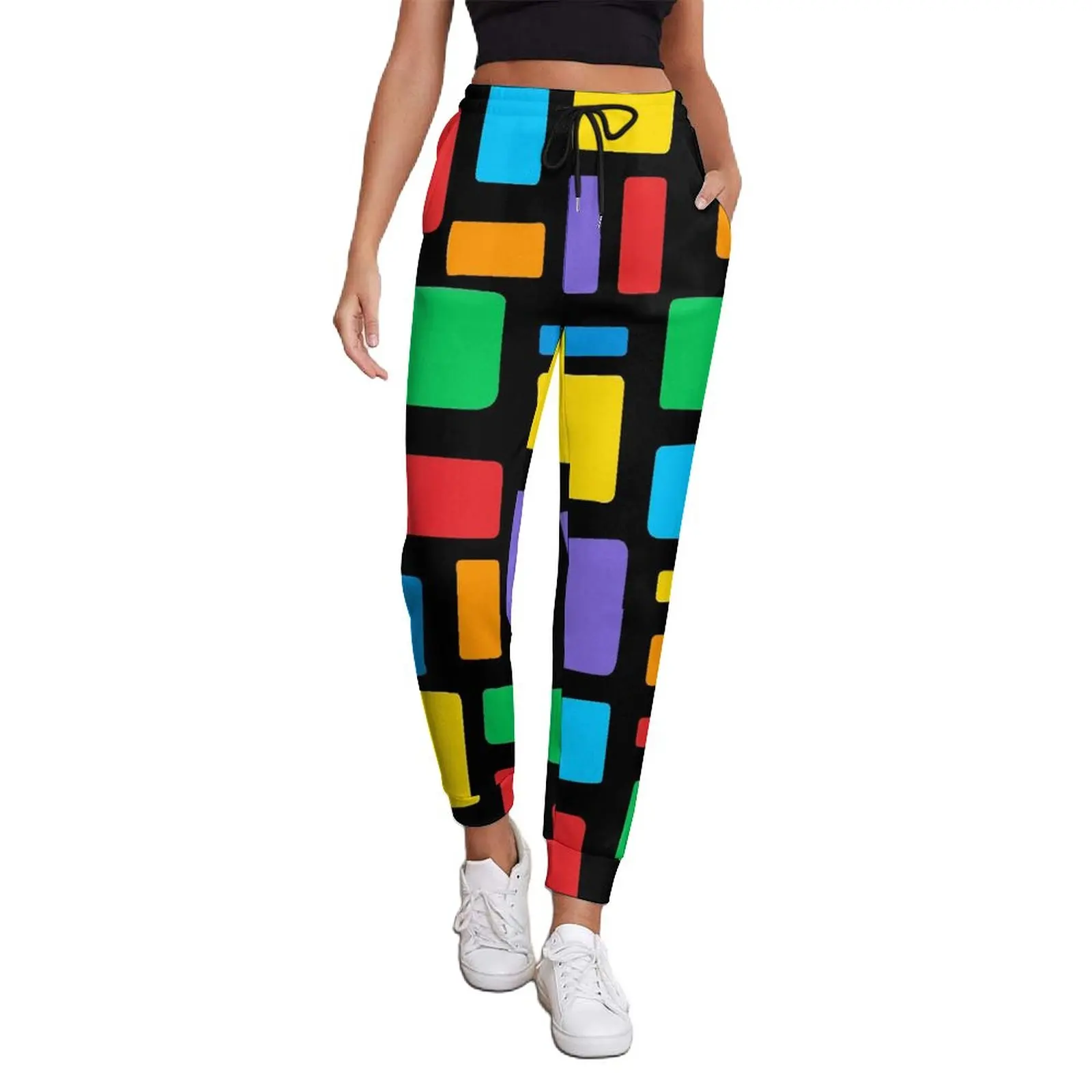 Retro Mod Jogger Pants Women Colorful Bricks Geometric Classic Sweatpants Spring Graphic Street Wear Oversize Trousers Present
Retro Mod Jogger Pants Women Colorful Bricks Geometric Classic Sweatpants Spring Graphic Street Wear Oversize Trousers Present