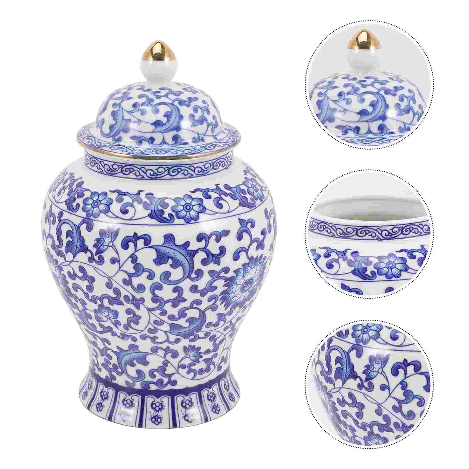Decor Blue and White Porcelain Jar Multi-Function Storage Canister Ceramic Tea Container Home Accessory Dried Fruit
Decor Blue and White Porcelain Jar Multi-Function Storage Canister Ceramic Tea Container Home Accessory Dried Fruit
