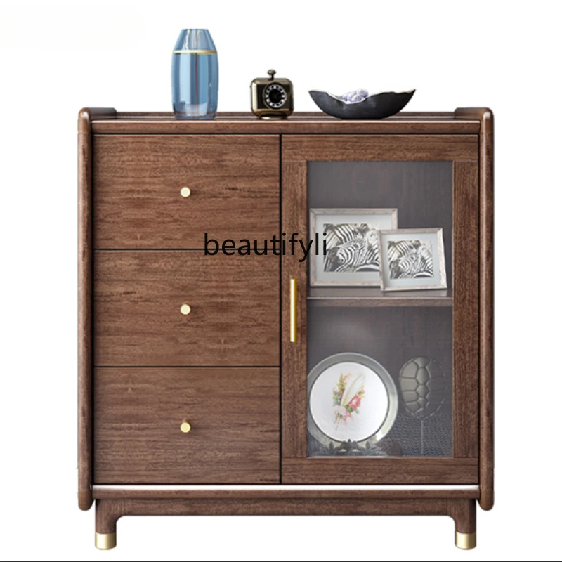 New Chinese Style Solid Wood Sideboard Walnut Cabinet Light Luxury Cupboard Locker Wine Cabinet
New Chinese Style Solid Wood Sideboard Walnut Cabinet Light Luxury Cupboard Locker Wine Cabinet
