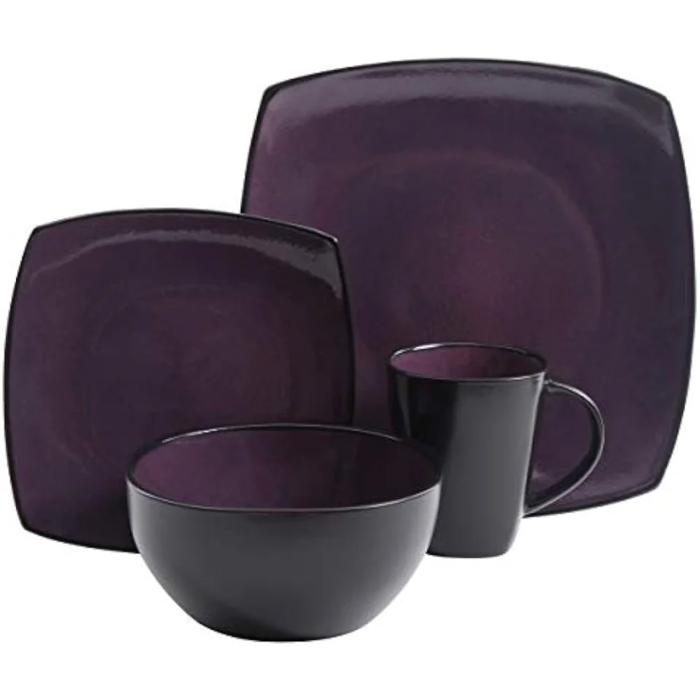 Gibson Soho Lounge Dinnerware set, Square, Purple, Service for 4 (16pcs) dishes and plates sets
Gibson Soho Lounge Dinnerware set, Square, Purple, Service for 4 (16pcs) dishes and plates sets