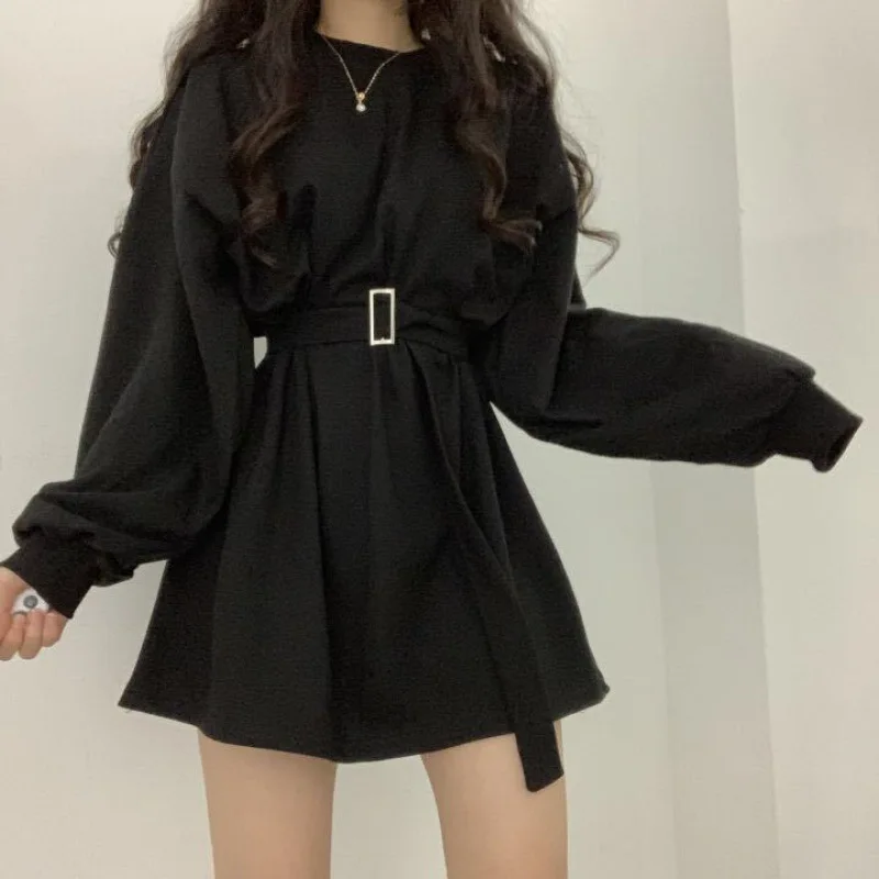 Plus Size Casual Women Fashion Dress Slimming Loose Spring and Autumn Long-sleeved High Waist Solid Sweater Dress Korean Dress
Plus Size Casual Women Fashion Dress Slimming Loose Spring and Autumn Long-sleeved High Waist Solid Sweater Dress Korean Dress