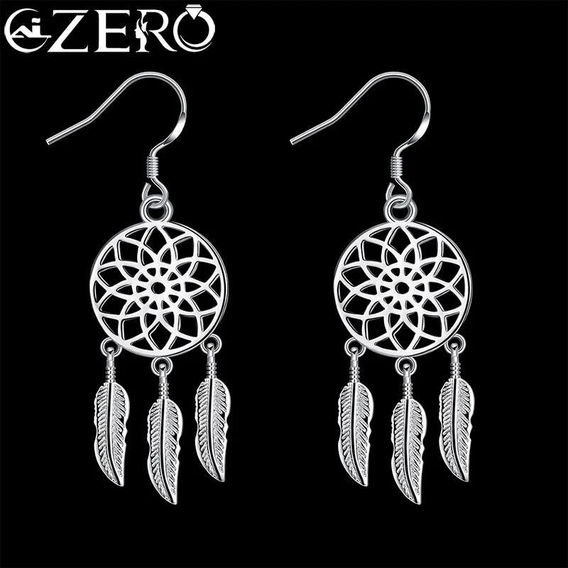 Hot High Quality 925 Sterling Silver Dream Catcher Feathers Earrings for Women Fashion Party Wedding Accessories Jewelry Gifts
Hot High Quality 925 Sterling Silver Dream Catcher Feathers Earrings for Women Fashion Party Wedding Accessories Jewelry Gifts