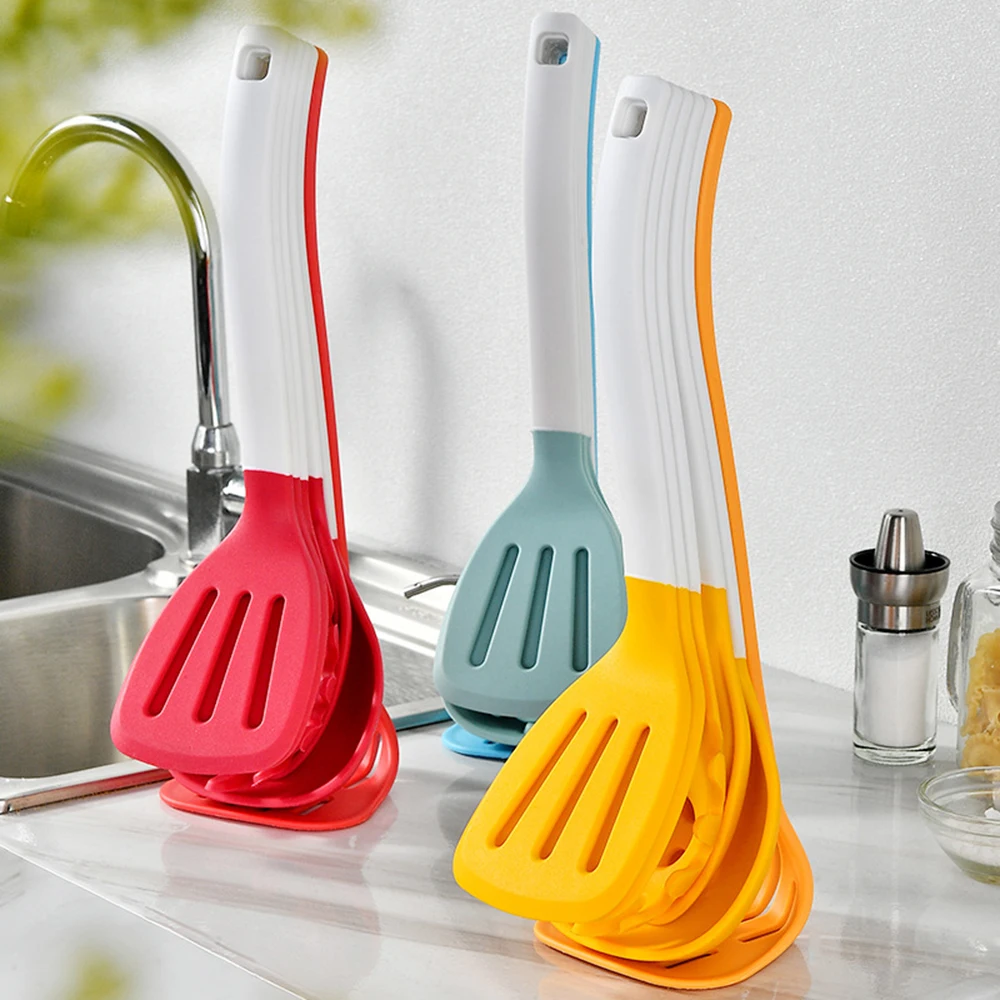 

New Style 6Pcs Silicone Kitchenware Non-stick Cooking Utensils Set Cookware Spatula Spoon Shovel Kitchen Tool with Storage Rack