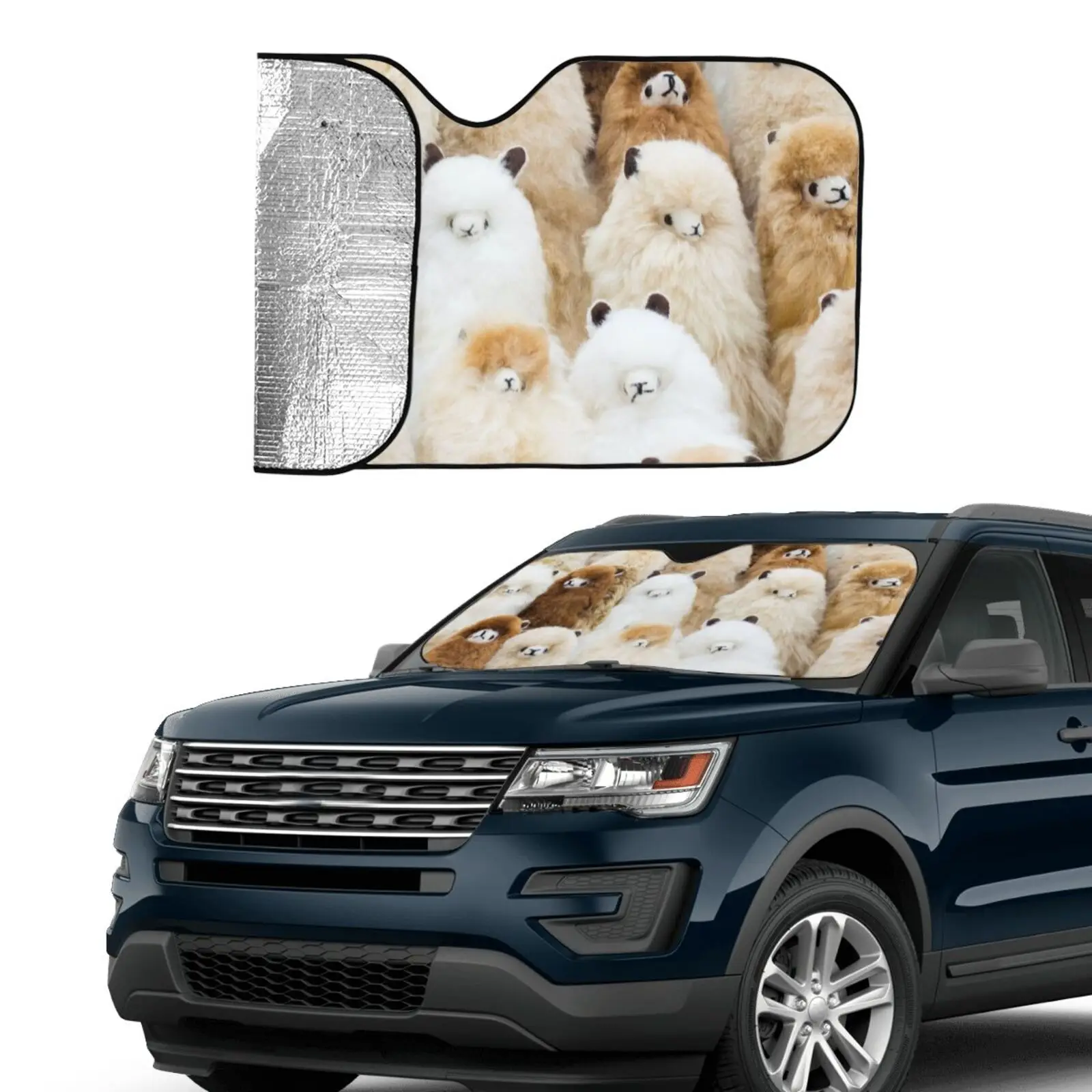 Cute Animal Design Alpaca Car Windshield Sunshade Snow Rain Waterproof Protector Cover
Cute Animal Design Alpaca Car Windshield Sunshade Snow Rain Waterproof Protector Cover