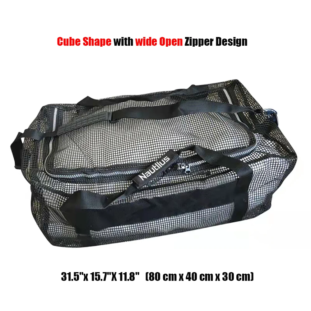Scuba Divng Equipment Mesh Duffle Bag with Shoulder Strap Extra Large Cube Shape Dive & Snorkeling Gear Mesh Bag for Quick Dry
Scuba Divng Equipment Mesh Duffle Bag with Shoulder Strap Extra Large Cube Shape Dive & Snorkeling Gear Mesh Bag for Quick Dry