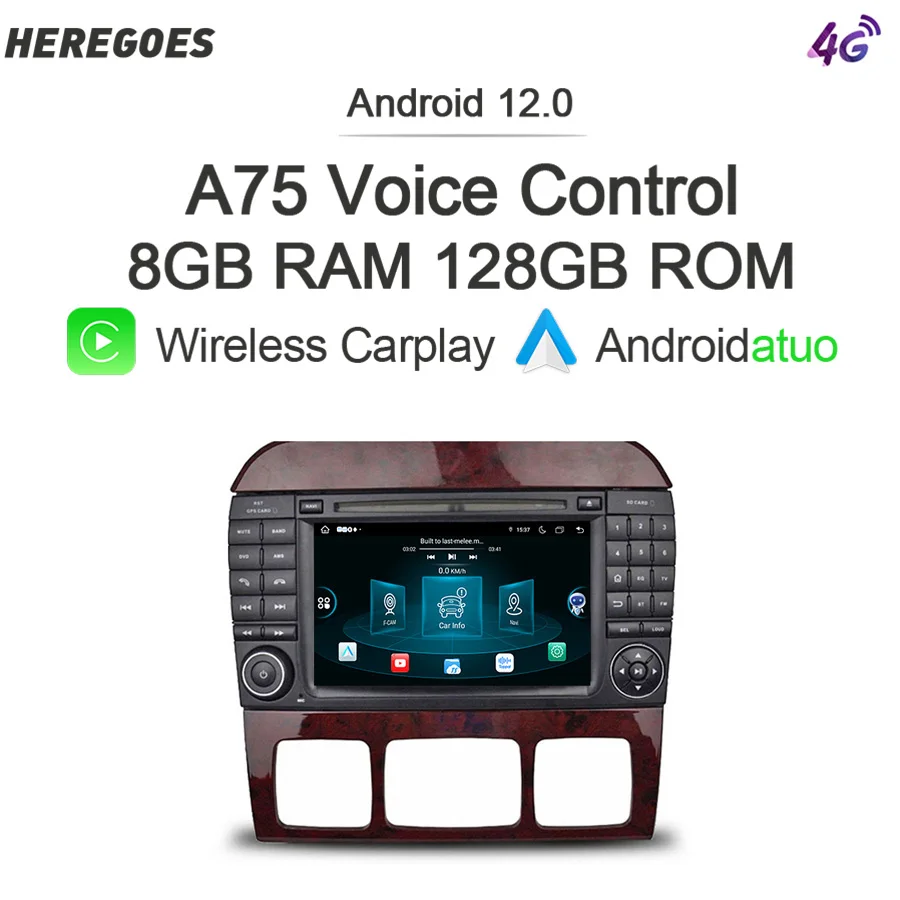 Carplay DSP 2 Din Android 12 Car DVD Player Navi GPS Radio For Mercedes Benz W220 S280 S320 S350 S400 S430 S500 S600 1998-2005
Carplay DSP 2 Din Android 12 Car DVD Player Navi GPS Radio For Mercedes Benz W220 S280 S320 S350 S400 S430 S500 S600 1998-2005