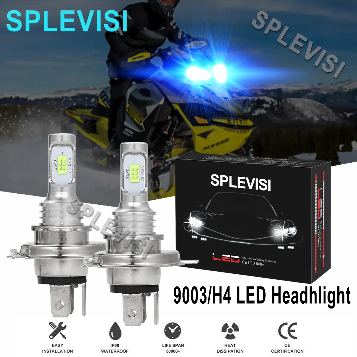 2PCS 8000K Ice blue 35W LED Headlight Bulbs Kit For Ski-Doo Renegade X 600 800R 1200 XRS 800R Snowmobile
2PCS 8000K Ice blue 35W LED Headlight Bulbs Kit For Ski-Doo Renegade X 600 800R 1200 XRS 800R Snowmobile