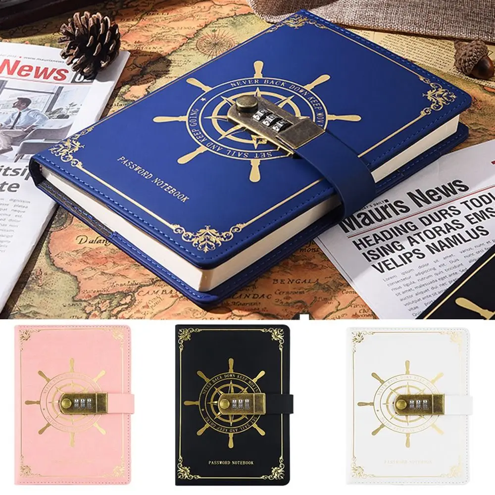 A5 200/300/400Pages Notebook Retro Password Book with Lock Diary 100g Thickened Creative Hand Ledger Student Notepad Stationery
A5 200/300/400Pages Notebook Retro Password Book with Lock Diary 100g Thickened Creative Hand Ledger Student Notepad Stationery