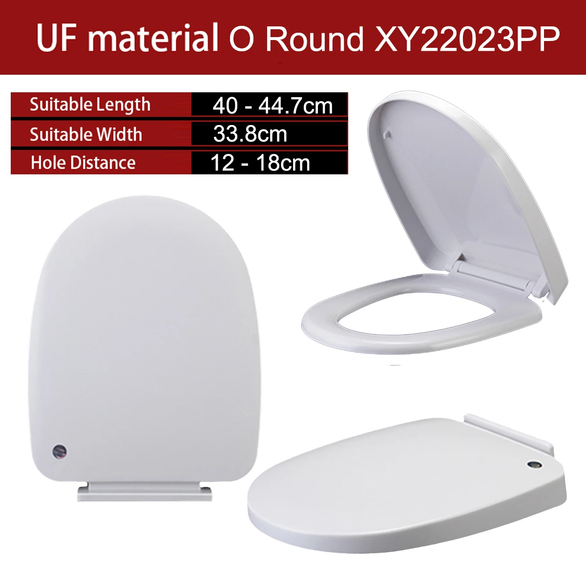 Universal Round O Shape Slow Close WC Toilet Seats Cover Bowl Lid Top Mounted Quick Release PP Board Soft Closure XY22023PP
Universal Round O Shape Slow Close WC Toilet Seats Cover Bowl Lid Top Mounted Quick Release PP Board Soft Closure XY22023PP