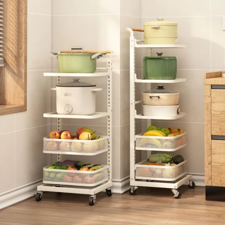 

Storage Shelves ,for Storage Load Adjustable Heavy Duty Metal Shelving Unit with Wheels 4-Tier Pantry Shelves Kitchen Shelf