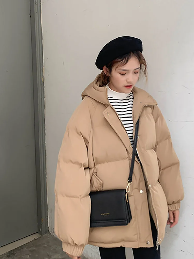 New 2023 Women Short Jacket Winter Thick Hooded Cotton Padded Coats Female Korean Loose Puffer Parkas Ladies Oversize Outwear
New 2023 Women Short Jacket Winter Thick Hooded Cotton Padded Coats Female Korean Loose Puffer Parkas Ladies Oversize Outwear
