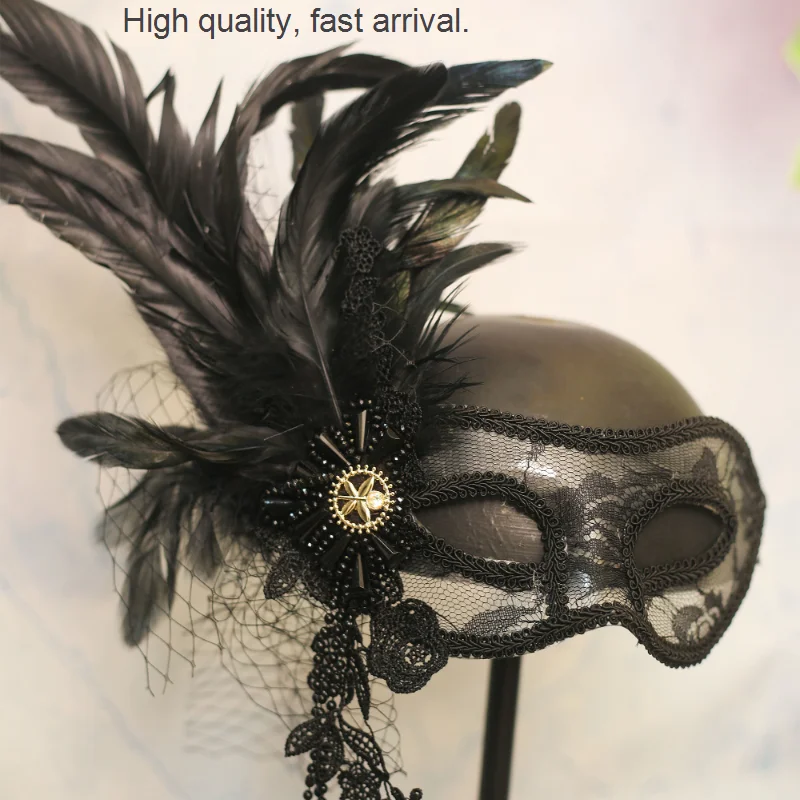 Ball Halloween Carnival Sexy Half Face Covering Mask Vintage Lace Mask Black Feather Private Party
Ball Halloween Carnival Sexy Half Face Covering Mask Vintage Lace Mask Black Feather Private Party