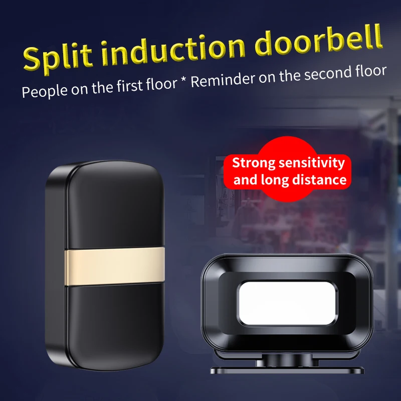 CACAZI wireless doorbell PIR sports induction lamp 52 waterproof LED flash M96 induction lamp smart doorbell set
CACAZI wireless doorbell PIR sports induction lamp 52 waterproof LED flash M96 induction lamp smart doorbell set