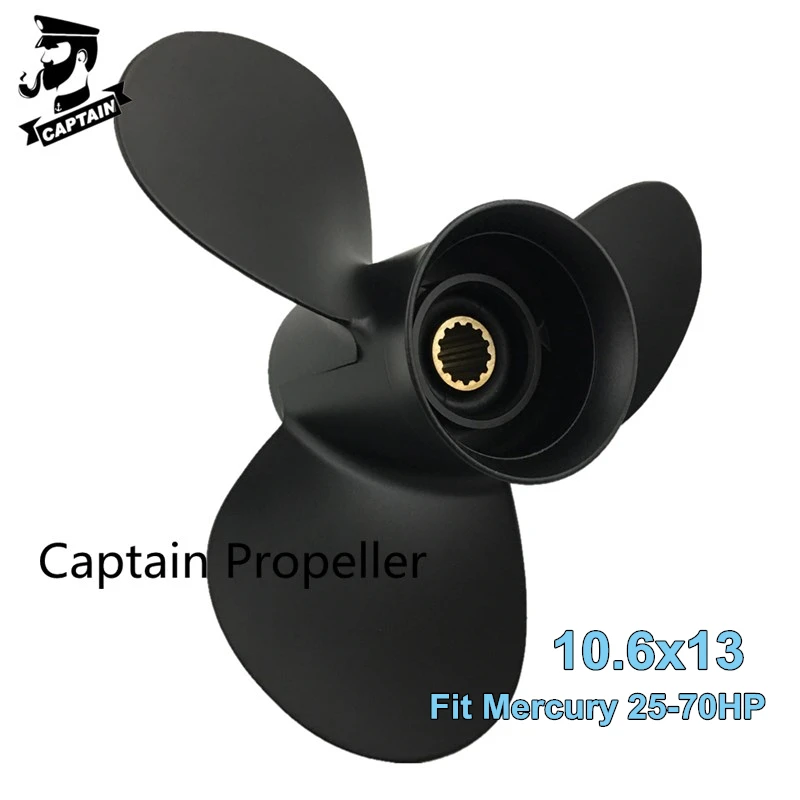 Outboard Marine Propeller 10.6x13 Fit Mercury Outboard Engine 25 30 40 45 48 50 55 60 70 HP 13 Tooth Spline RH Mercury Propeller
Outboard Marine Propeller 10.6x13 Fit Mercury Outboard Engine 25 30 40 45 48 50 55 60 70 HP 13 Tooth Spline RH Mercury Propeller