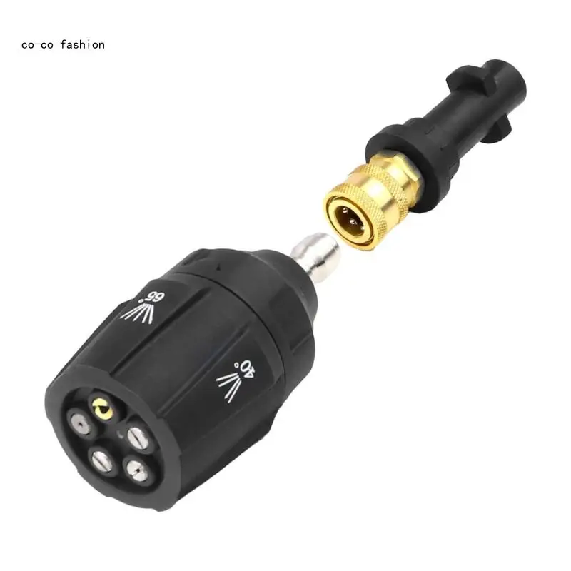 517B Efficient Cleaning Tool Rotating Nozzle Head with 1/4 Quick Connector Plastic
517B Efficient Cleaning Tool Rotating Nozzle Head with 1/4 Quick Connector Plastic