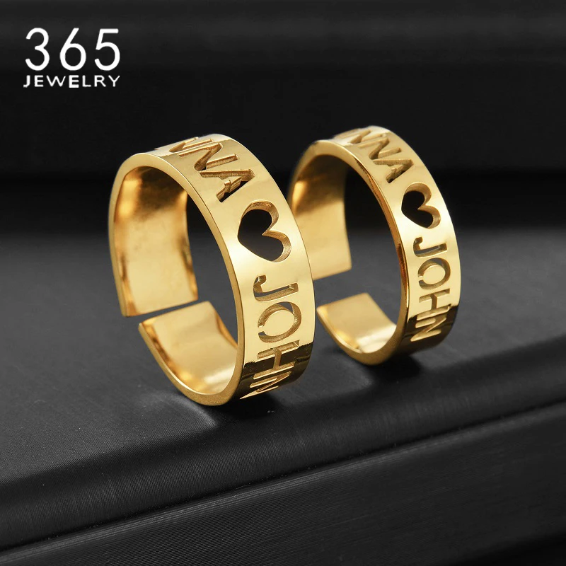 Couple Style Custom Name Personalized Ring Hollow Heart Name Sweet Romantic Ring Stainless Steel Engagement Memorial Day Gift
Couple Style Custom Name Personalized Ring Hollow Heart Name Sweet Romantic Ring Stainless Steel Engagement Memorial Day Gift