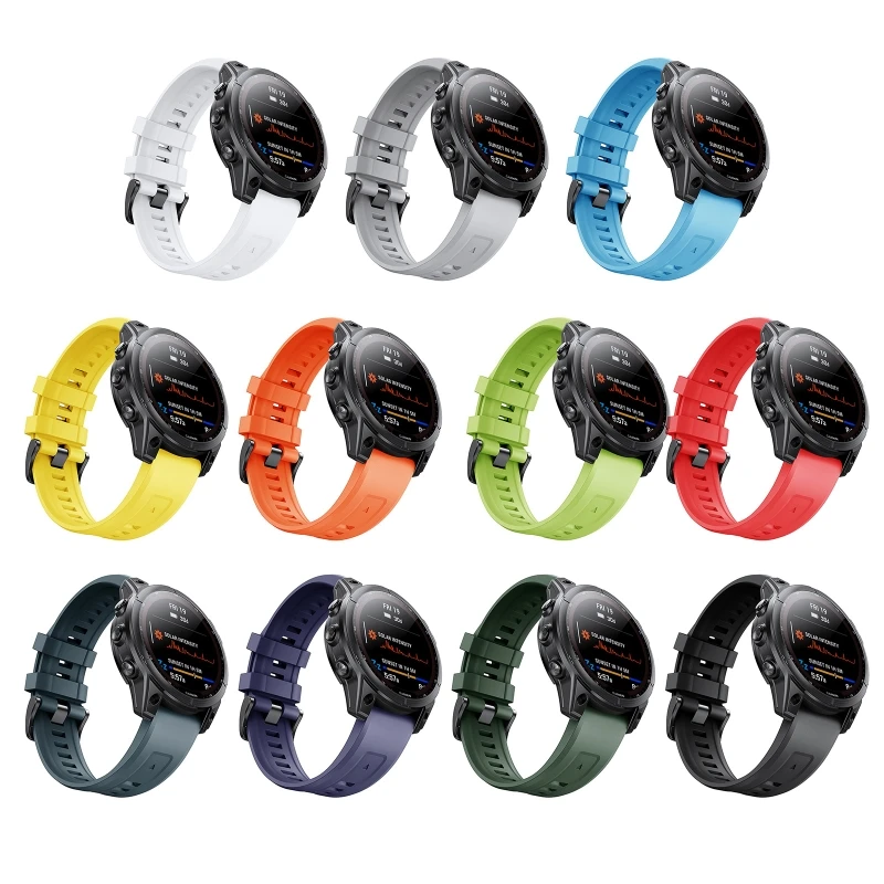Silicone Watchband Quick Release Band Strap Repalcement Wristband 26mm for Garmin Fenix 7X/6X/6X Pro/5X/5X Plus/3/3HR/D2 Charlie
Silicone Watchband Quick Release Band Strap Repalcement Wristband 26mm for Garmin Fenix 7X/6X/6X Pro/5X/5X Plus/3/3HR/D2 Charlie