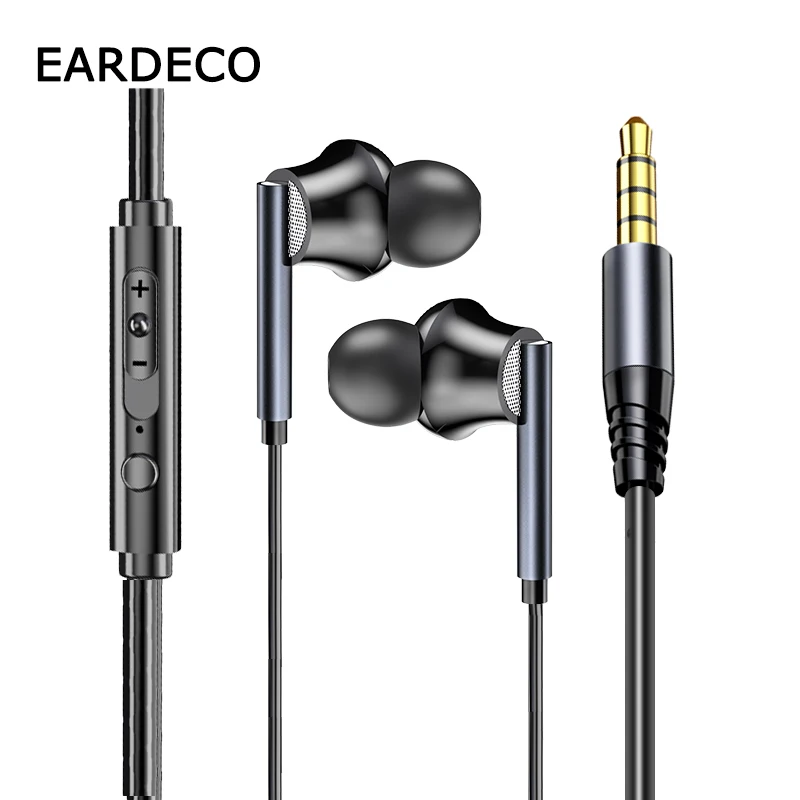 EARDECO Hifi Wired Headphones with Microphone Sport Earphone with Cable Wire In-ear Earbuds Headset for Phone Noise Canceling
EARDECO Hifi Wired Headphones with Microphone Sport Earphone with Cable Wire In-ear Earbuds Headset for Phone Noise Canceling