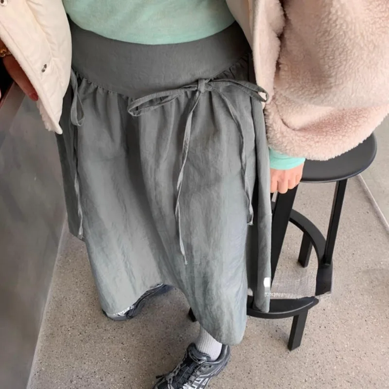 

Faldas Mujer Moda 2024 Y2k Korean Office Lady Elegant Vintage Jupe High Waist Slim Bandage Bowknot Design Sense Mid-length Skirt