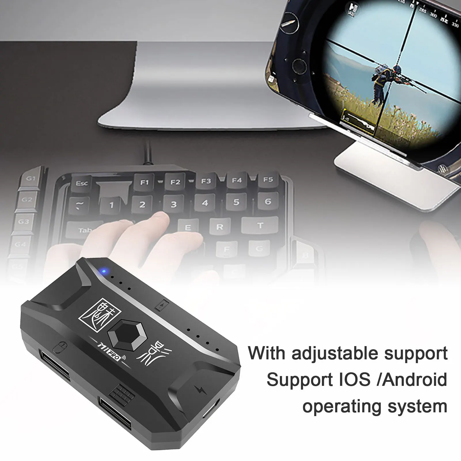 Plug and Play Gamepad PUGB Mobile Controller Gaming Devices Peripheral Keyboard and Mouse Converter
Plug and Play Gamepad PUGB Mobile Controller Gaming Devices Peripheral Keyboard and Mouse Converter