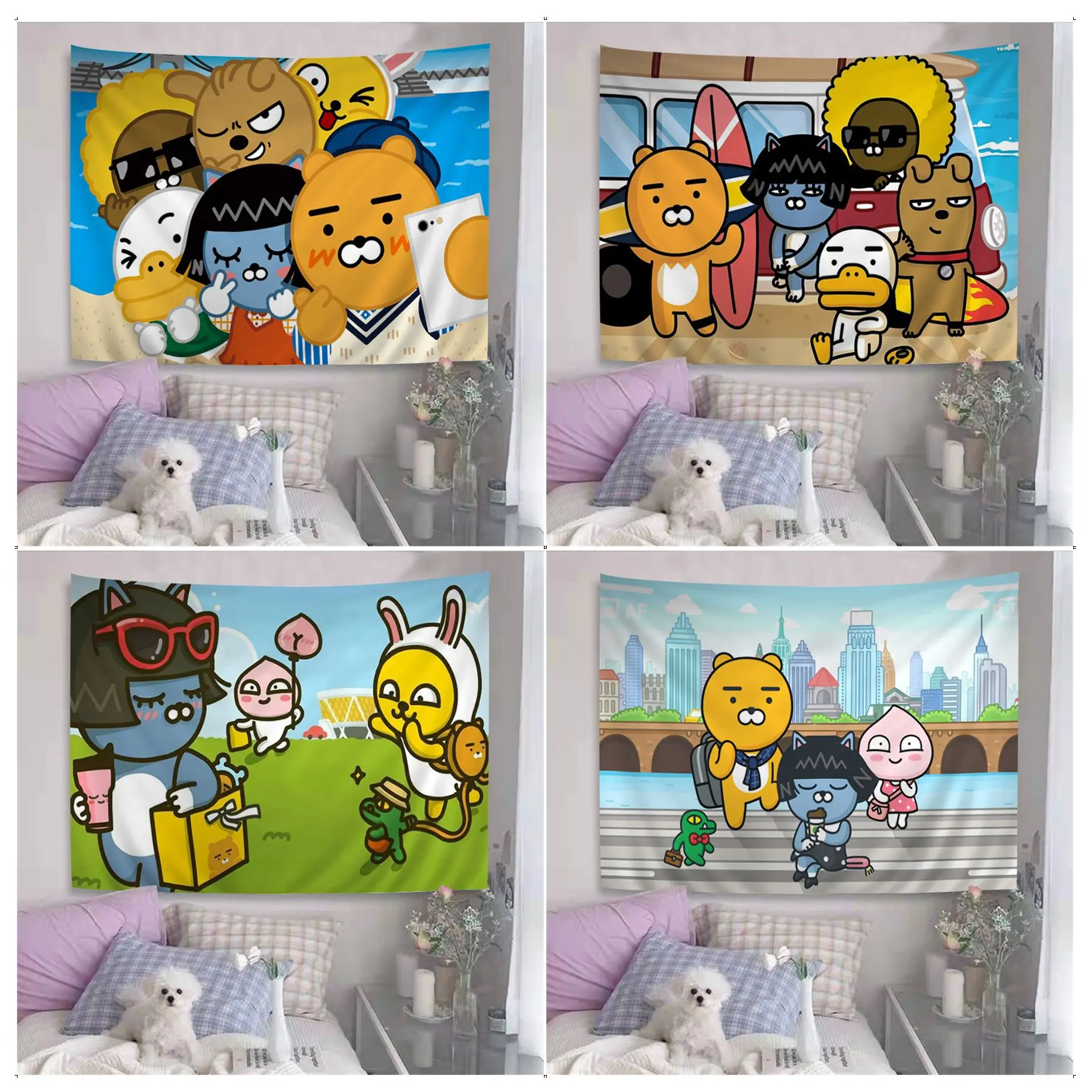 Cartoon K-Kakao F-Friends Cute Tapestry Colorful Tapestry Wall Hanging Bohemian Wall Tapestries Mandala Wall Hanging Sheets
Cartoon K-Kakao F-Friends Cute Tapestry Colorful Tapestry Wall Hanging Bohemian Wall Tapestries Mandala Wall Hanging Sheets