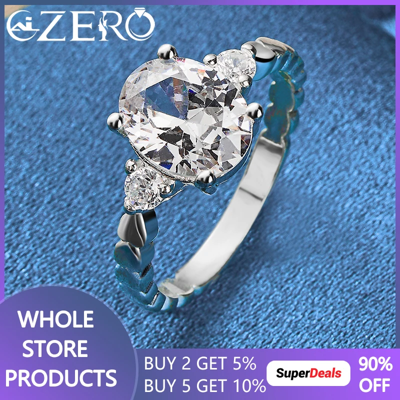 ALIZERO 925 Sterling Silver Oval AAAAA Zircon Ring For Woman Wedding Rings Engagement Band Fashion Charms Jewelry Valentine Gift
ALIZERO 925 Sterling Silver Oval AAAAA Zircon Ring For Woman Wedding Rings Engagement Band Fashion Charms Jewelry Valentine Gift