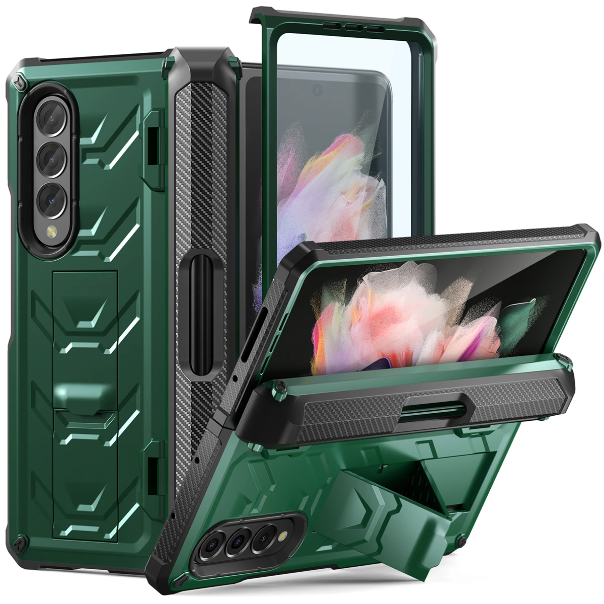 Прочный армированный чехол для Samsung Galaxy Z Fold3 2021 с подставкой S, держатель для ручки, защита экрана, защита от петель, ударопрочный чехол
Прочный армированный чехол для Samsung Galaxy Z Fold3 2021 с подставкой S, держатель для ручки, защита экрана, защита от петель, ударопрочный чехол