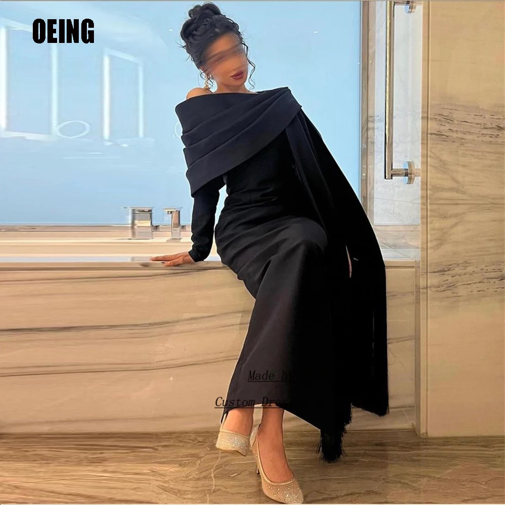 OEING Black Long Full Sleeves Evening Night Dresses Saudi Arabic Formal Club Prom Gowns Dubai Wedding Party Dress 2023
OEING Black Long Full Sleeves Evening Night Dresses Saudi Arabic Formal Club Prom Gowns Dubai Wedding Party Dress 2023