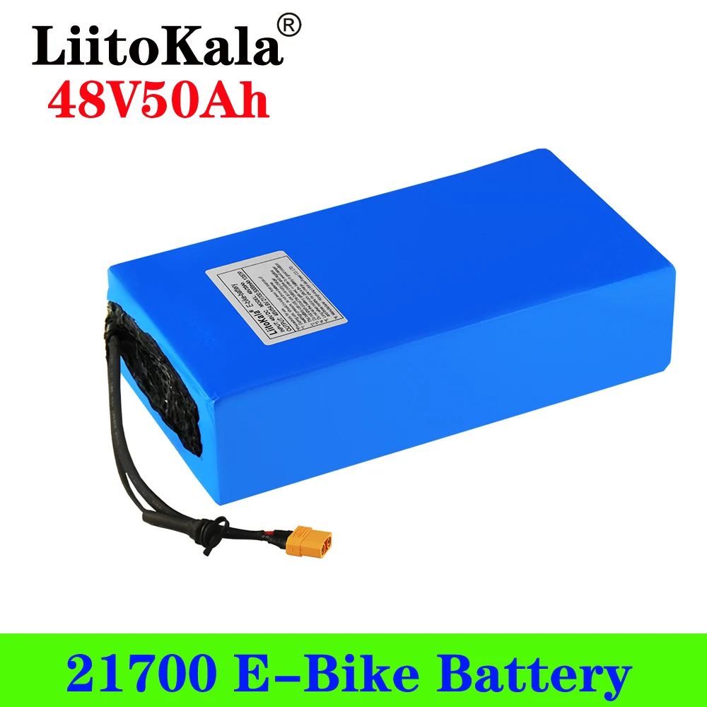 LiitoKala 48V 50Ah Electric Bike 21700 13S10P Lithium Battery Pack for 1000W 1500W 2000W 2500W 20A 30A 50A BMS E-Bike Battery
LiitoKala 48V 50Ah Electric Bike 21700 13S10P Lithium Battery Pack for 1000W 1500W 2000W 2500W 20A 30A 50A BMS E-Bike Battery