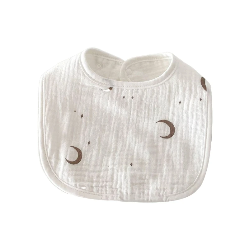 

6-слойный хлопковый нагрудник из ткани отрыжки, удобный регулируемый нагрудник Ushape, приятный для кожи, детский нагрудник для