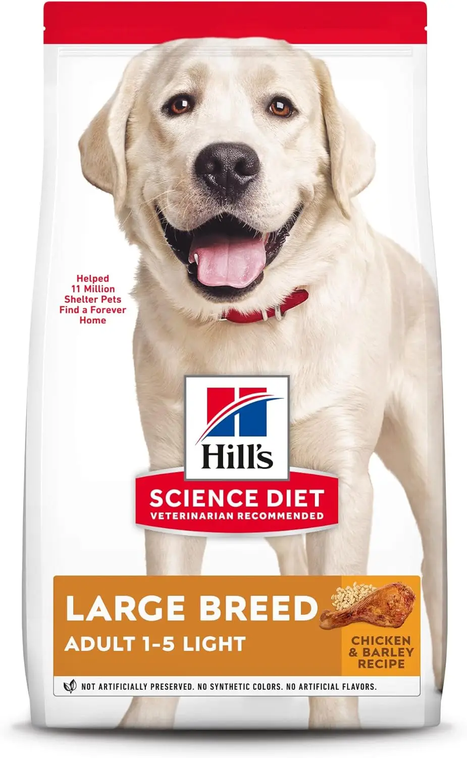 

Hill's Science Diet Dry Dog Food, Adult, Large Breed, Light, Chicken Meal & Barley Recipe For Healthy Weight