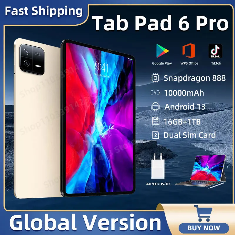 2024 Original Global Version HD 4K Pad 6 Pro Snapdragon 888 10000mAh Android 13 11 inch 16GB+1TB Keyboard Tablet PC 5G WIFI Mi
2024 Original Global Version HD 4K Pad 6 Pro Snapdragon 888 10000mAh Android 13 11 inch 16GB+1TB Keyboard Tablet PC 5G WIFI Mi