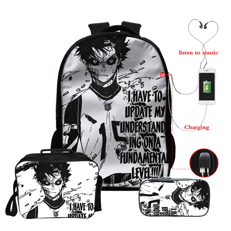 BLUE LOCK Anime School Backpack Isagi Yoichi 3d Print Penbag Mochilas Para Estudiantes Casual Bolsa Feminina 2023 New Rucksack
BLUE LOCK Anime School Backpack Isagi Yoichi 3d Print Penbag Mochilas Para Estudiantes Casual Bolsa Feminina 2023 New Rucksack