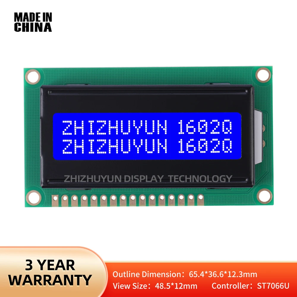 

1602Q Character LCD Display I2C LCD Display Module Arduino With LED Backlight Built In SPLC780D HD44780 Controller Blue Mode