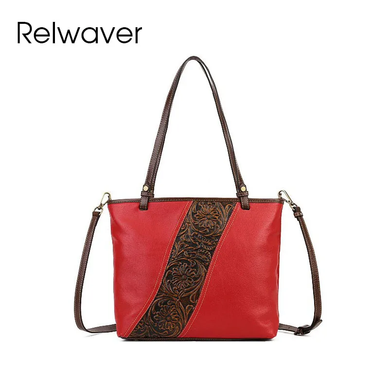 Relwaver big cow leather tote bag embossing contrast color shoulder bag 2024 spring summer Chinese style commuting lady handbag
Relwaver big cow leather tote bag embossing contrast color shoulder bag 2024 spring summer Chinese style commuting lady handbag
