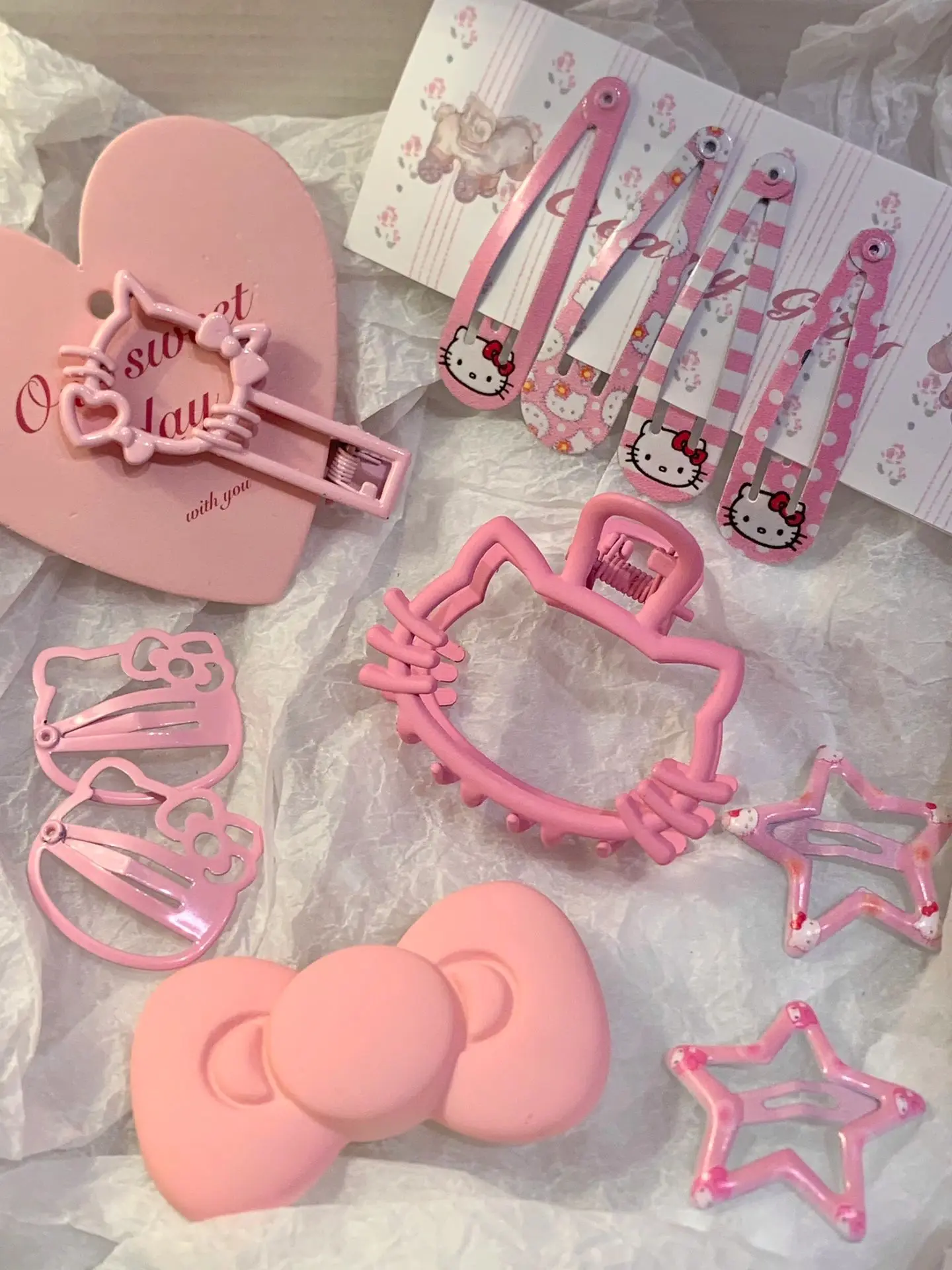 Kawaii Hello Kitty Pink Bb Clip Collection My Melody Cute Child Gilr Shape Hairpins Fashion Hair Accessories Gift for Kids
Kawaii Hello Kitty Pink Bb Clip Collection My Melody Cute Child Gilr Shape Hairpins Fashion Hair Accessories Gift for Kids