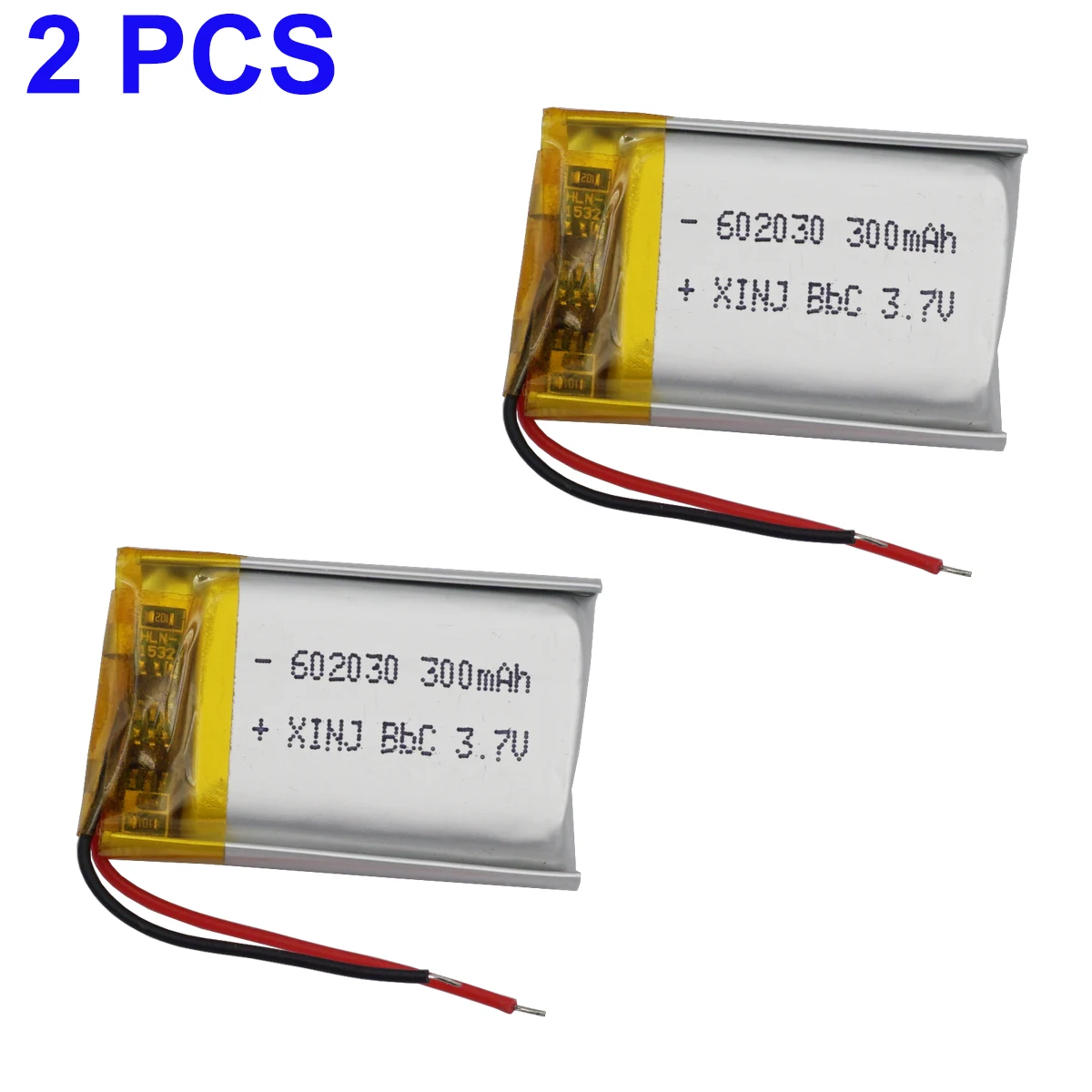2Pcs 3.7V 300mAh 1.11Wh Replacement Rechargeable Li Battery 602030 For GPS Player Watches Bluetooth Speaker DashCam Smartwatch
2Pcs 3.7V 300mAh 1.11Wh Replacement Rechargeable Li Battery 602030 For GPS Player Watches Bluetooth Speaker DashCam Smartwatch