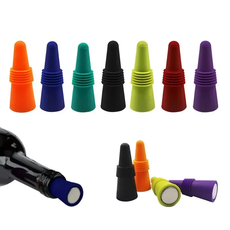 

1pcs Silicone Wine Stopper Leak Free Wine Bottle Cap Fresh Keeping Sealers Beer Beverage Champagne Closures For Bar Accessories