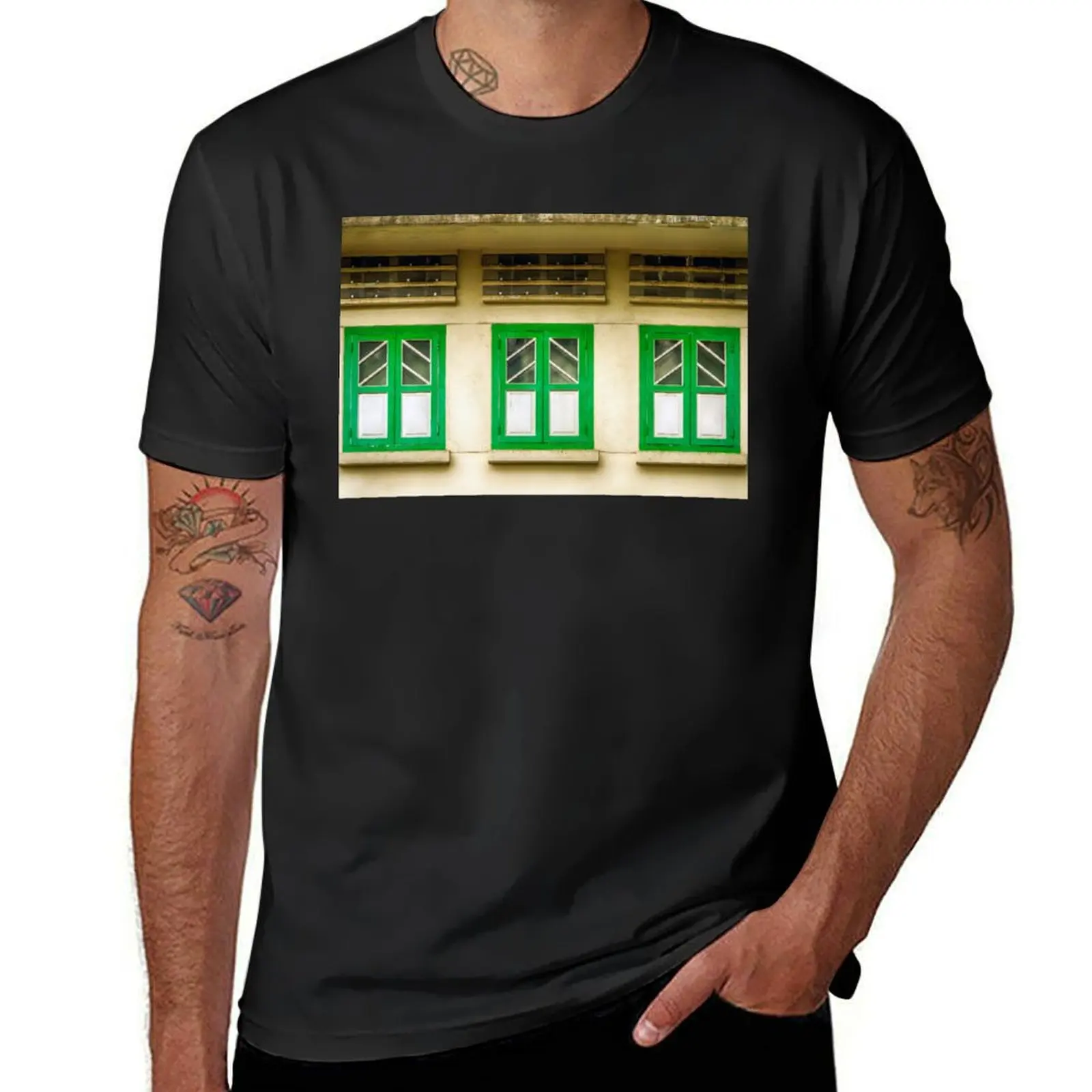 

Singapore, Heritage Shophouses of Singapore T-Shirt plus sizes summer tops customs sports fans plain white t shirts men