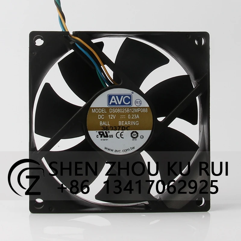 

DS08025B12MP088 Case Cooling Fan Temperature Control Server Chassis for AVC 12V 0.23A 80X80X25MM 8025 8CM Fan
