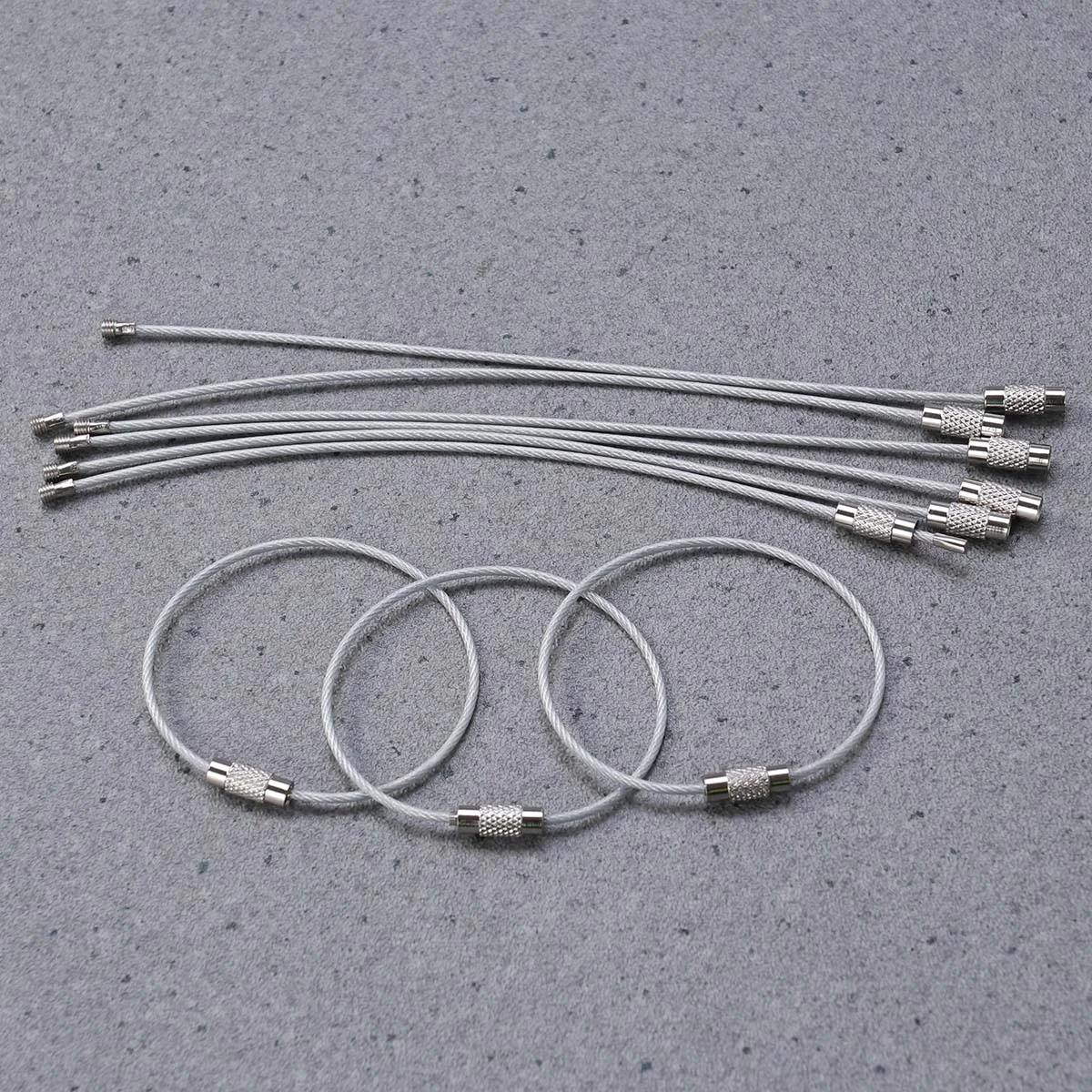 25pcs Wire Rope Key Chain Stainless Steel Wire Keychain Carabiner Cable Key Ring
25pcs Wire Rope Key Chain Stainless Steel Wire Keychain Carabiner Cable Key Ring