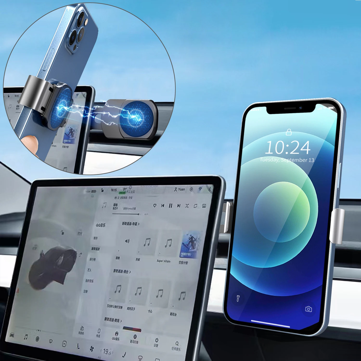 Magnetic Car Phone Mount Mobile Cell Phone Stand GPS Bracket for Tesla Model 3 Model Y Magnet Smart Phone Holder in Car
Magnetic Car Phone Mount Mobile Cell Phone Stand GPS Bracket for Tesla Model 3 Model Y Magnet Smart Phone Holder in Car