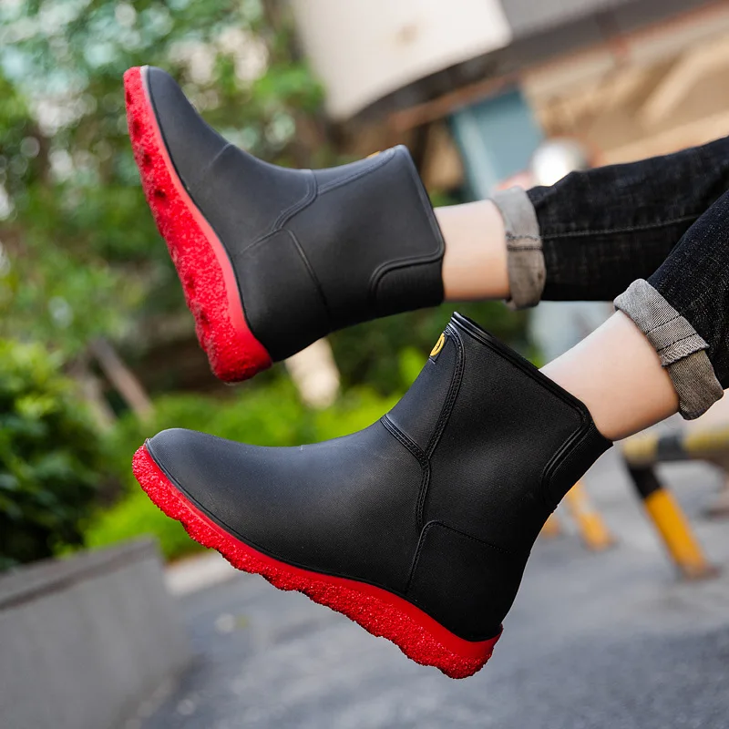 Men's Non Slip Rain Boots Fashion Man Rain Shoes Platform Rain Boots Brand Waterproof Kitchen Shoes 2023 Slip on Rain Shoes Male
Men's Non Slip Rain Boots Fashion Man Rain Shoes Platform Rain Boots Brand Waterproof Kitchen Shoes 2023 Slip on Rain Shoes Male