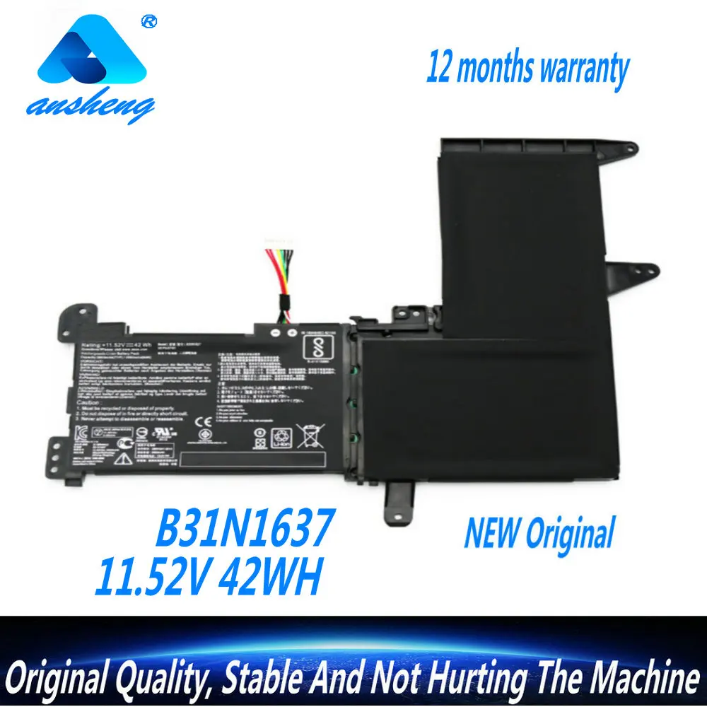 Оригинальный B31N1637 Аккумулятор для ноутбука Asus X510 X510UA X510UF X510UQ VivoBook S15 S510UA S510UQ F510UQ S5100U X510UN-1A X510UQ
Оригинальный B31N1637 Аккумулятор для ноутбука Asus X510 X510UA X510UF X510UQ VivoBook S15 S510UA S510UQ F510UQ S5100U X510UN-1A X510UQ