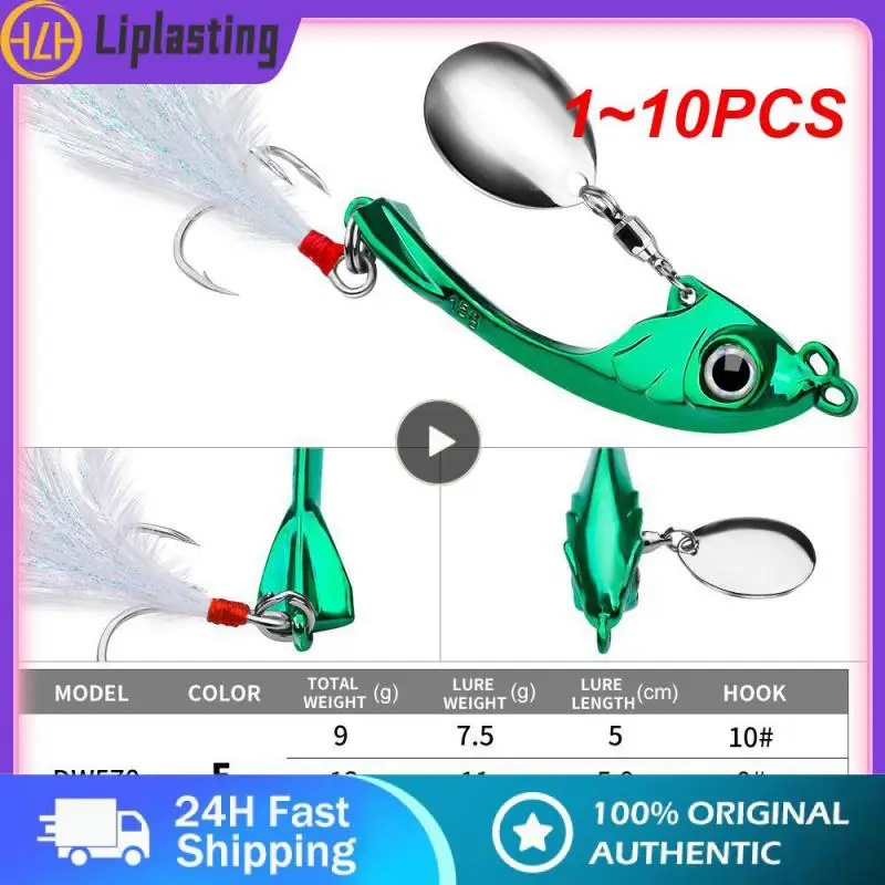 1~10PCS Spinner Bait 9g 13g 17g Metal Vib Fishing Lure Trolling Rotating Spoon Wobbler Sinking Hard Bait With Sequin Pesca For
1~10PCS Spinner Bait 9g 13g 17g Metal Vib Fishing Lure Trolling Rotating Spoon Wobbler Sinking Hard Bait With Sequin Pesca For