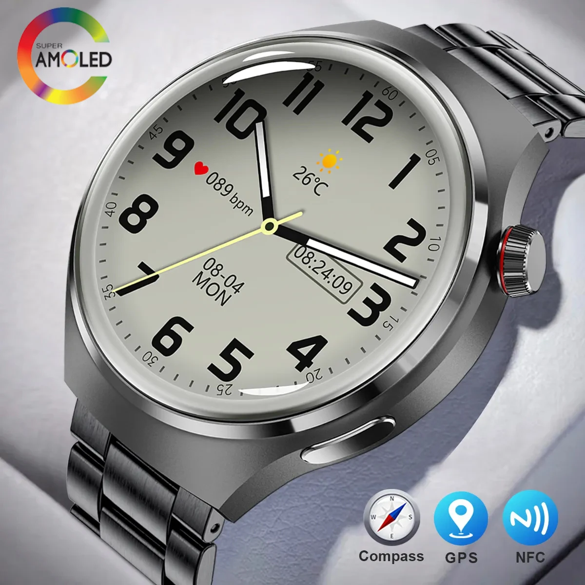 AMOLED Smart Watch Men For Huawei Watch GT4 Pro Blood Sugar Compass Sport Fitness Tracker Altitude IP67 Waterproof Smartwatch
AMOLED Smart Watch Men For Huawei Watch GT4 Pro Blood Sugar Compass Sport Fitness Tracker Altitude IP67 Waterproof Smartwatch
